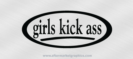 Girls Kick Ass Decals - Pair (2 pieces)